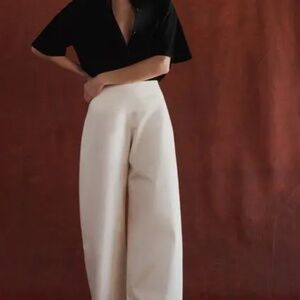 G. LABEL BY GOOP  g. label wide-leg jackie pant - vanilla